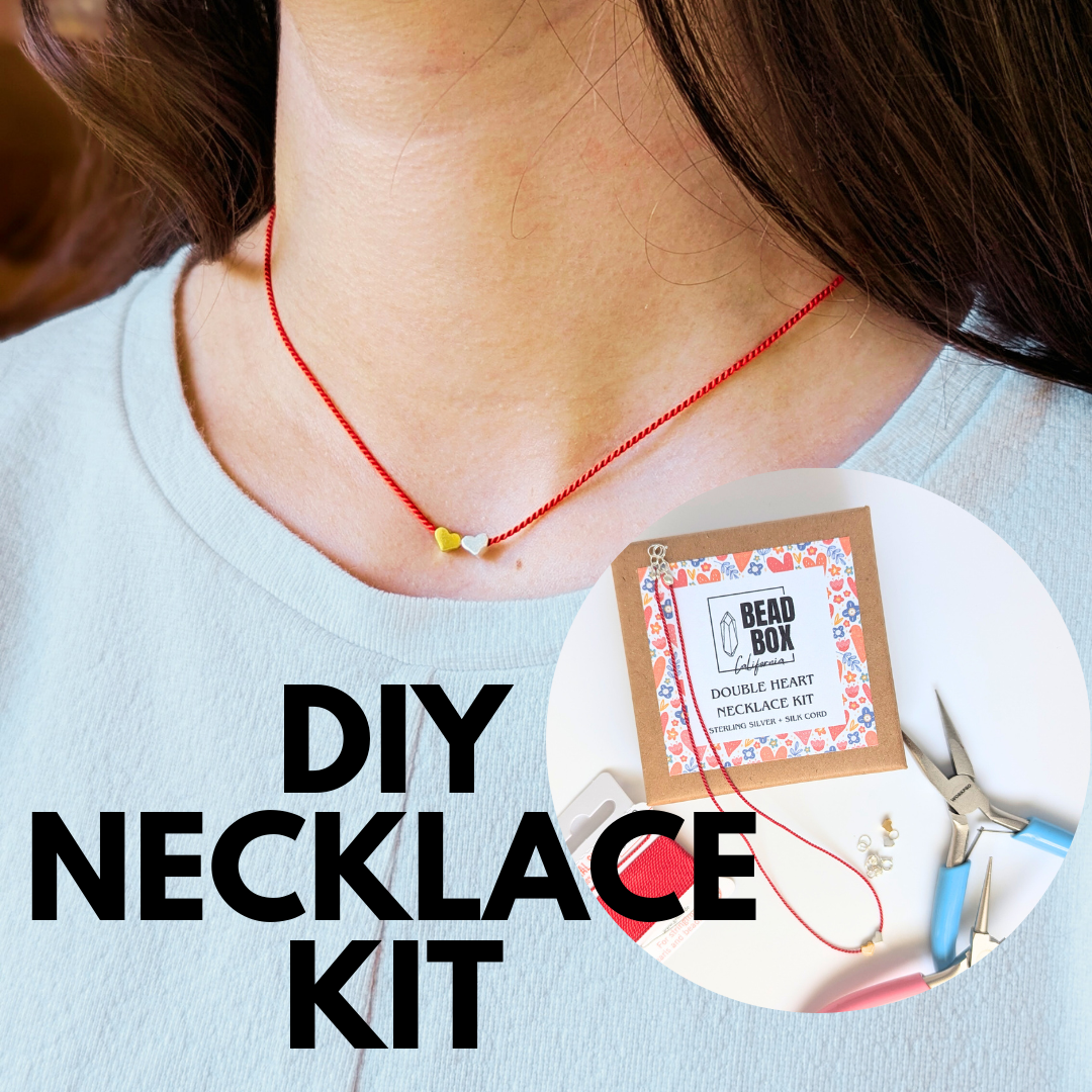 Silver and Gold Heart Necklace DIY Kit