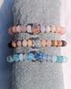 Natural Gemstone Bracelet with Lampwork glass