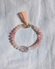 Natural Gemstone Bracelet with Lampwork glass