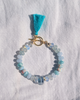 Natural Gemstone Bracelet with Lampwork glass