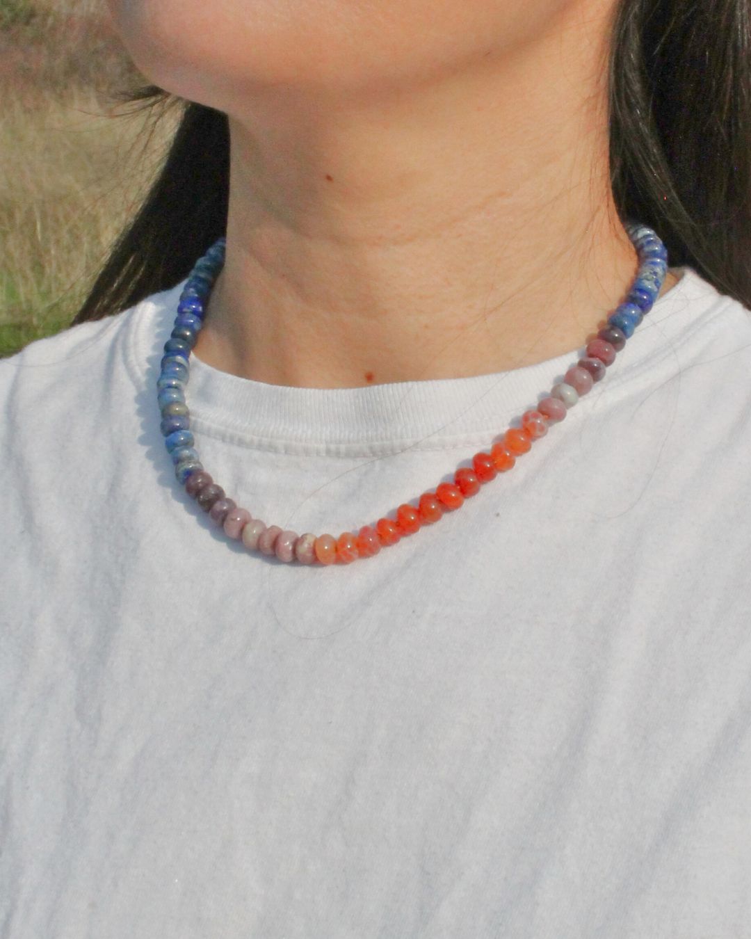 Multi gemstone necklace - Sunset