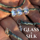 Moonlight Glass Bead Choker: Adjustable Silk Necklace with Bow | Dainty Naturalist Jewelry
