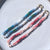 Vibrant Hand-Knotted Silk Cord Necklace with Pink & Blue Candy Stone Beads - Handmade Crystal Jewelry