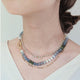 Vibrant Hand-Knotted Silk Cord Necklace with Pink & Blue Candy Stone Beads - Handmade Crystal Jewelry