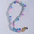 Celestial Lapis Lazuli & Jade Necklace: Pastel Beaded Star Jewelry with Gold Carabiner