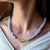 Handcrafted Blue Lace Agate Necklace: Calming Energy Healing Stone with 14k Gold Filled Clasp