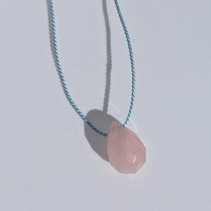 Dainty Rose Quartz Necklace: January Birthstone Pendant, Healing Chakra Jewelry Gift for Valentine's Day