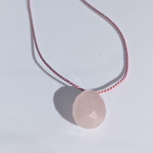 Dainty Rose Quartz Necklace: January Birthstone Pendant, Healing Chakra Jewelry Gift for Valentine's Day