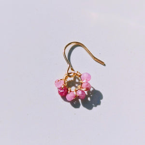 Dainty Ruby Hoop Earrings: July Birthstone Gold Filled Jewelry, Perfect Gift for Birthdays & Mother's Day