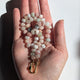 Handcrafted Morganite Boho Necklace - Natural Stone Silk Knotted Jewelry - Elegant Gift for Her