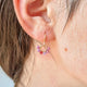Dainty Ruby Hoop Earrings: July Birthstone Gold Filled Jewelry, Perfect Gift for Birthdays & Mother's Day