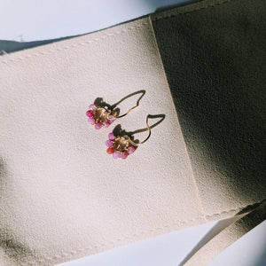 Dainty Ruby Hoop Earrings: July Birthstone Gold Filled Jewelry, Perfect Gift for Birthdays & Mother's Day