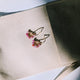 Dainty Ruby Hoop Earrings: July Birthstone Gold Filled Jewelry, Perfect Gift for Birthdays & Mother's Day