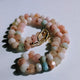 Handcrafted Morganite Boho Necklace - Natural Stone Silk Knotted Jewelry - Elegant Gift for Her