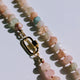 Handcrafted Morganite Boho Necklace - Natural Stone Silk Knotted Jewelry - Elegant Gift for Her