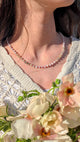 Dainty Prehnite & Kunzite Boho Gemstone Necklace - Hand Knotted Spring Fashion Jewelry Gift