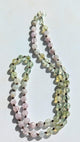 Dainty Prehnite & Kunzite Boho Gemstone Necklace - Hand Knotted Spring Fashion Jewelry Gift