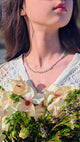 Dainty Prehnite & Kunzite Boho Gemstone Necklace - Hand Knotted Spring Fashion Jewelry Gift