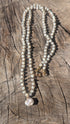 Mother of pearl necklace with keshi pearl